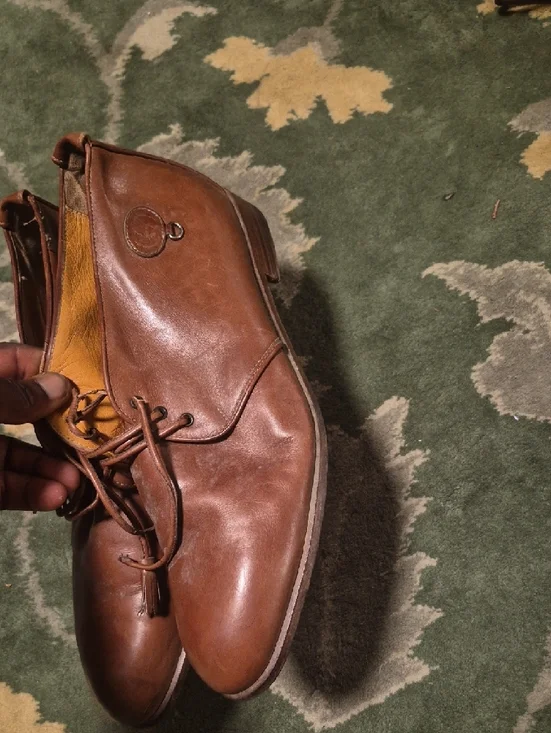 Gucci Men’s Brown Leather Chukka Lace-Up Boots - Picture 2 of 14